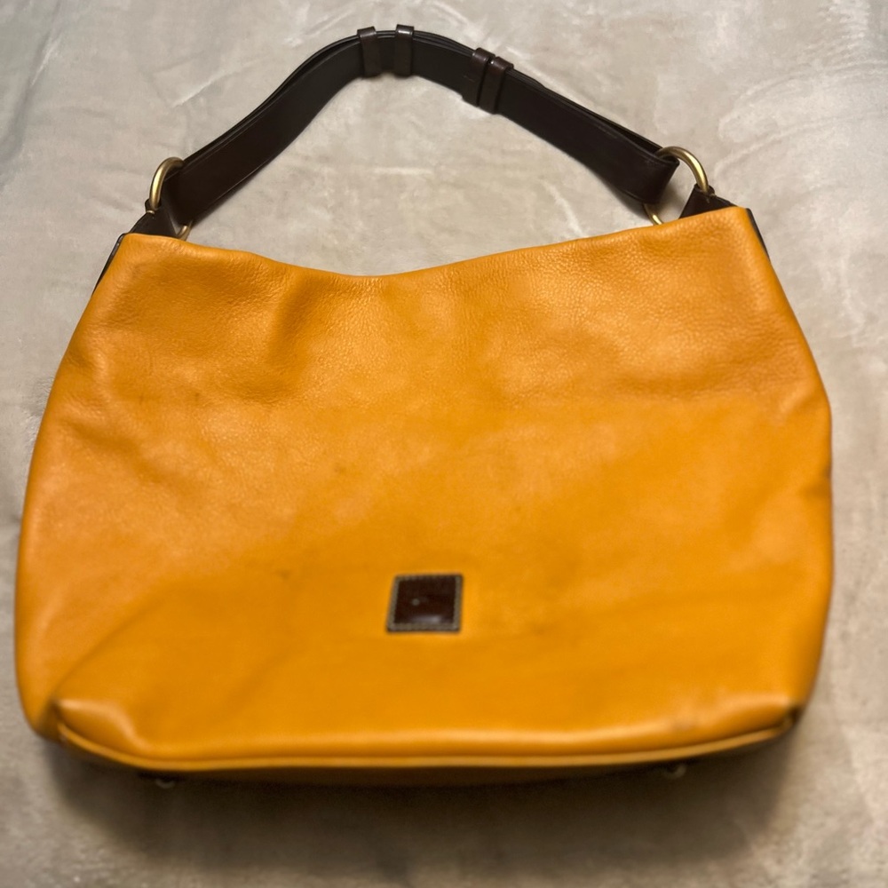 Dooney & Bourke Oring Orange Sunset Large Hobo Leather Purse